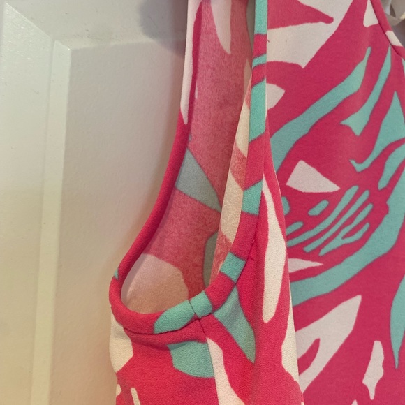 Lilly Pulitzer Sabrina Shift Dress in Papaya Playa Print - Palm Leaf & Flamingo - Picture 7 of 10